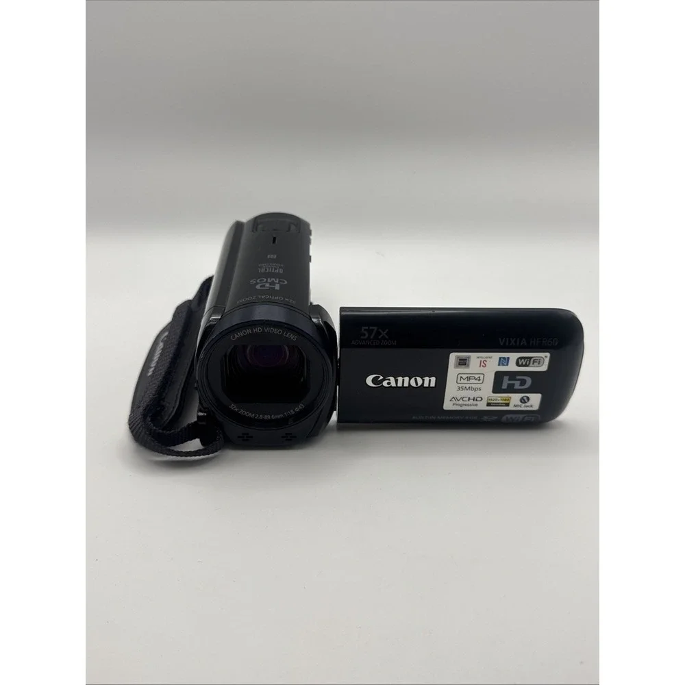 Canon VIXIA HF R60 Full HD Camcorder (Black) - Working - No Battery